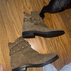 See by Chloé Suede Tan Ankle Boots